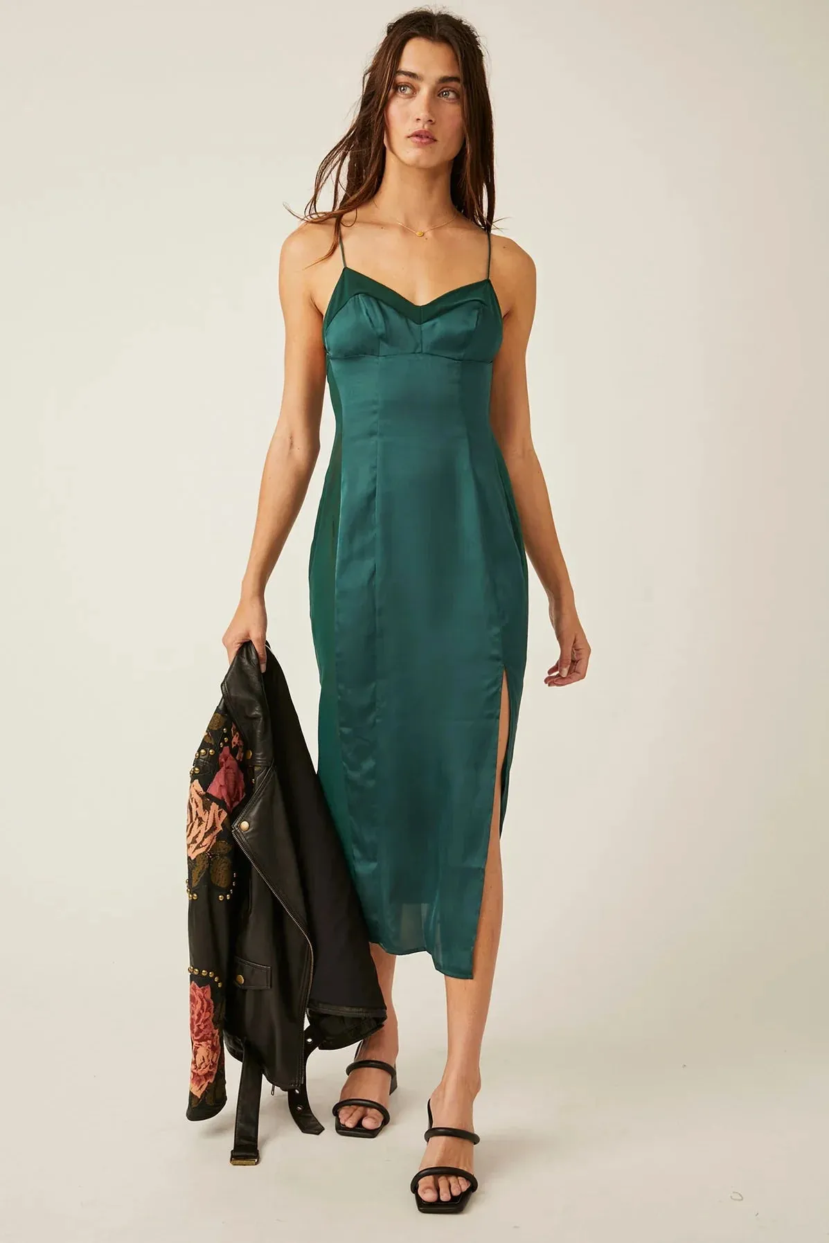 The City Cool Midi Slip by Free People - Evergreen