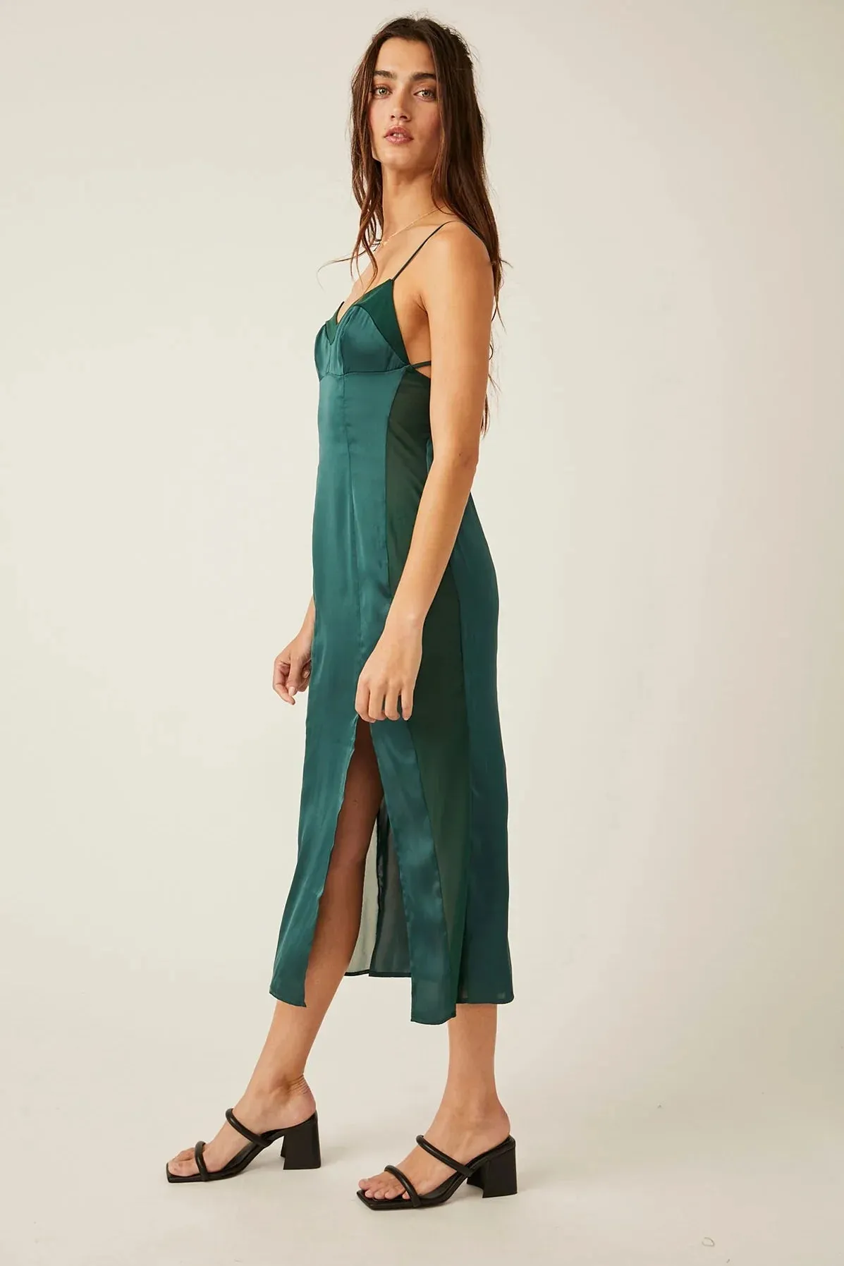 The City Cool Midi Slip by Free People - Evergreen