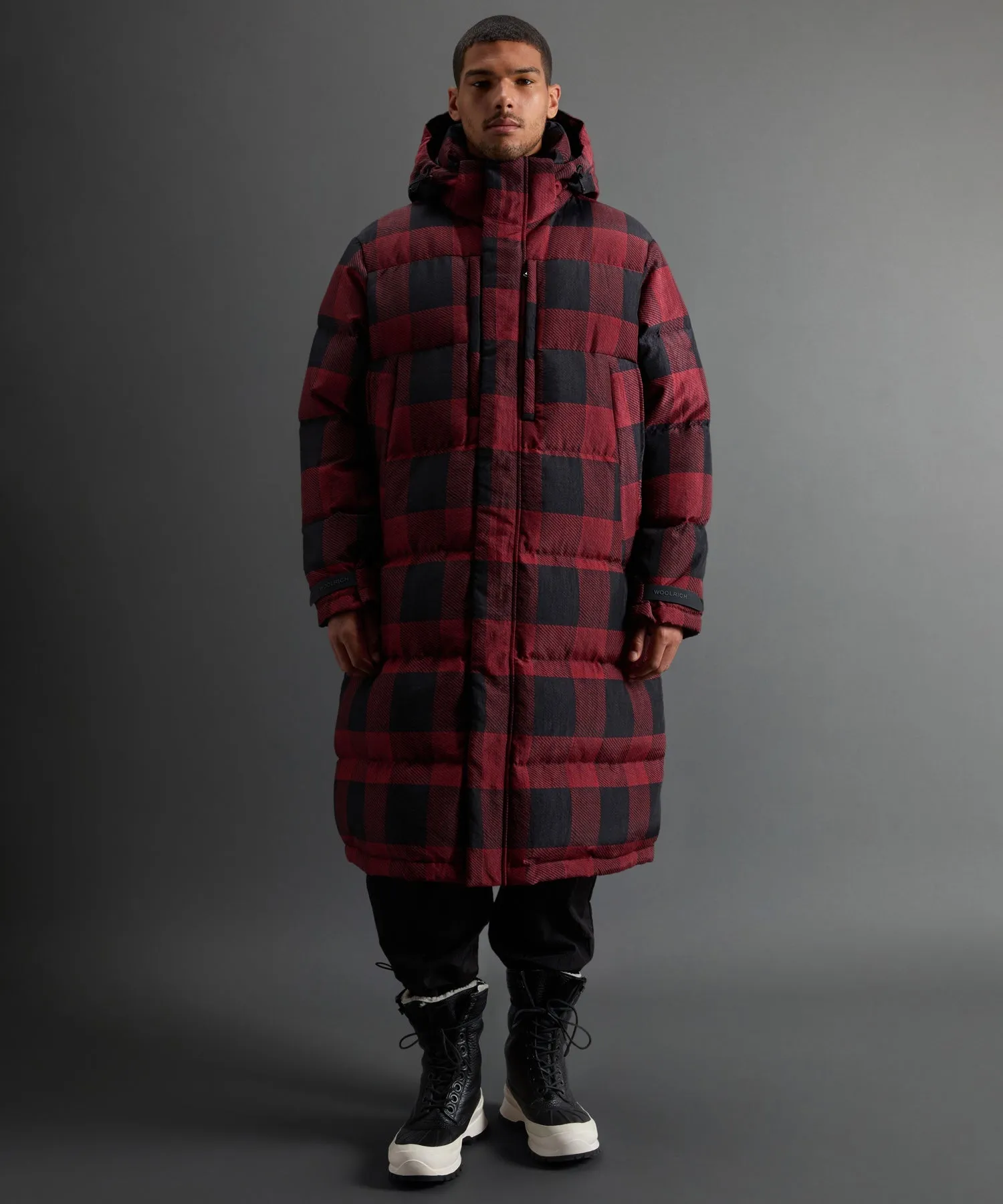 Todd Snyder X Woolrich Long Parka in Buffalo Check