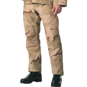 Tri-Color Desert Camouflage - Military SWAT Cloth BDU Pants - Polyester Cotton Ripstop