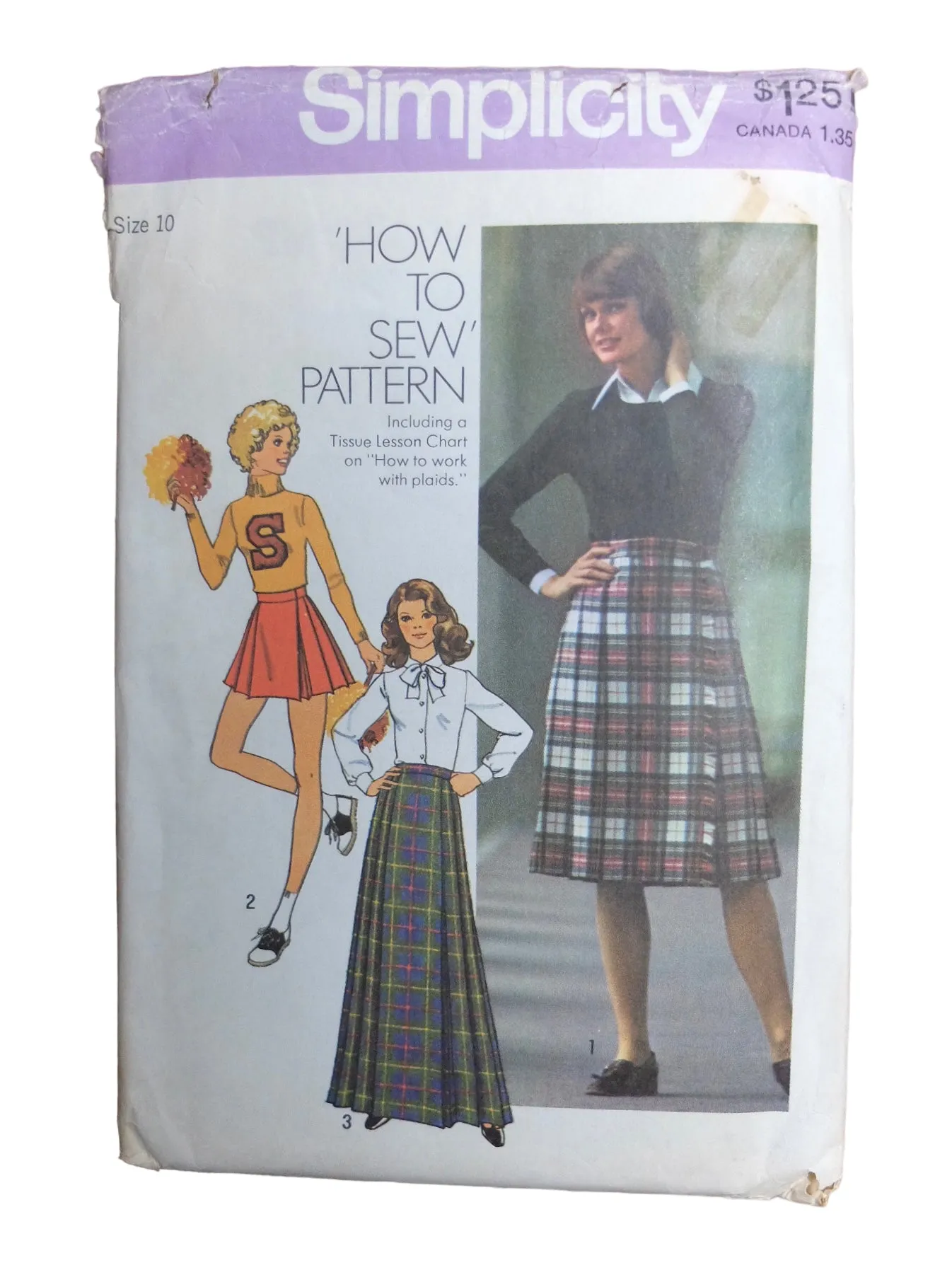 Vintage 70s Mod Preppy Academia Schoolgirl Style Pleated Mini Midi or Maxi Skirt Sewing Pattern