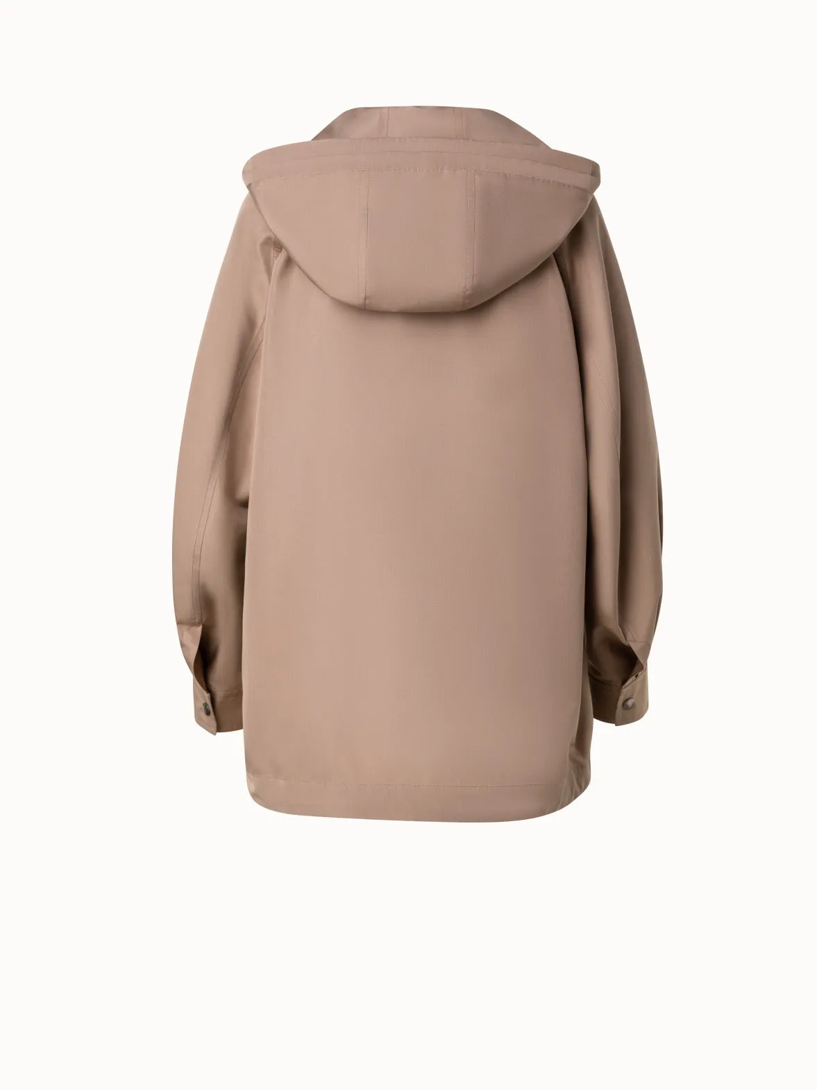 Water Repellent Parka in 100% Mulberry Silk