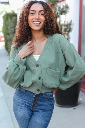 Weekend Ready Lime Green Boyfriend Button Down Cropped Jacket