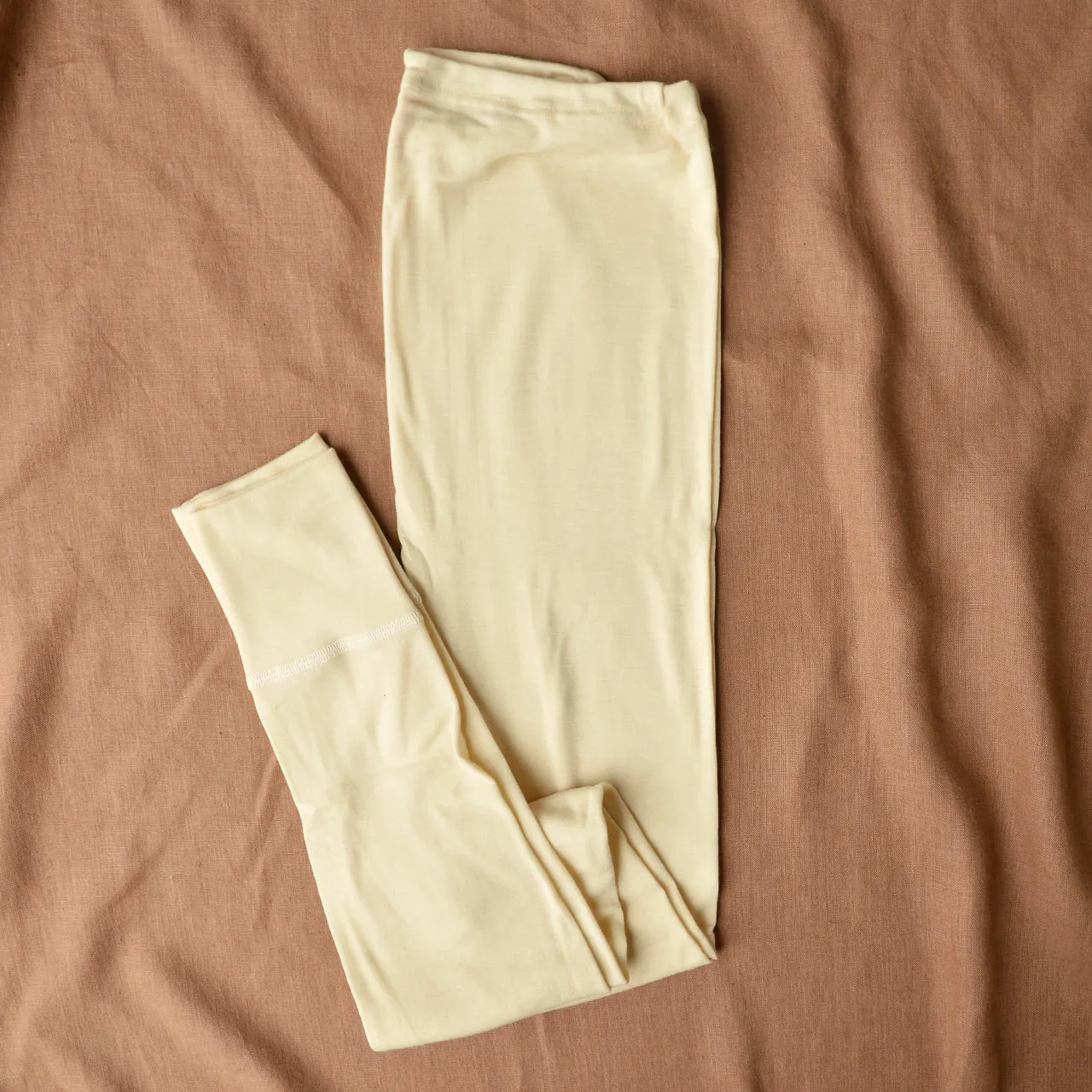 Women's 100% Organic Merino Wool Long Johns - Natural