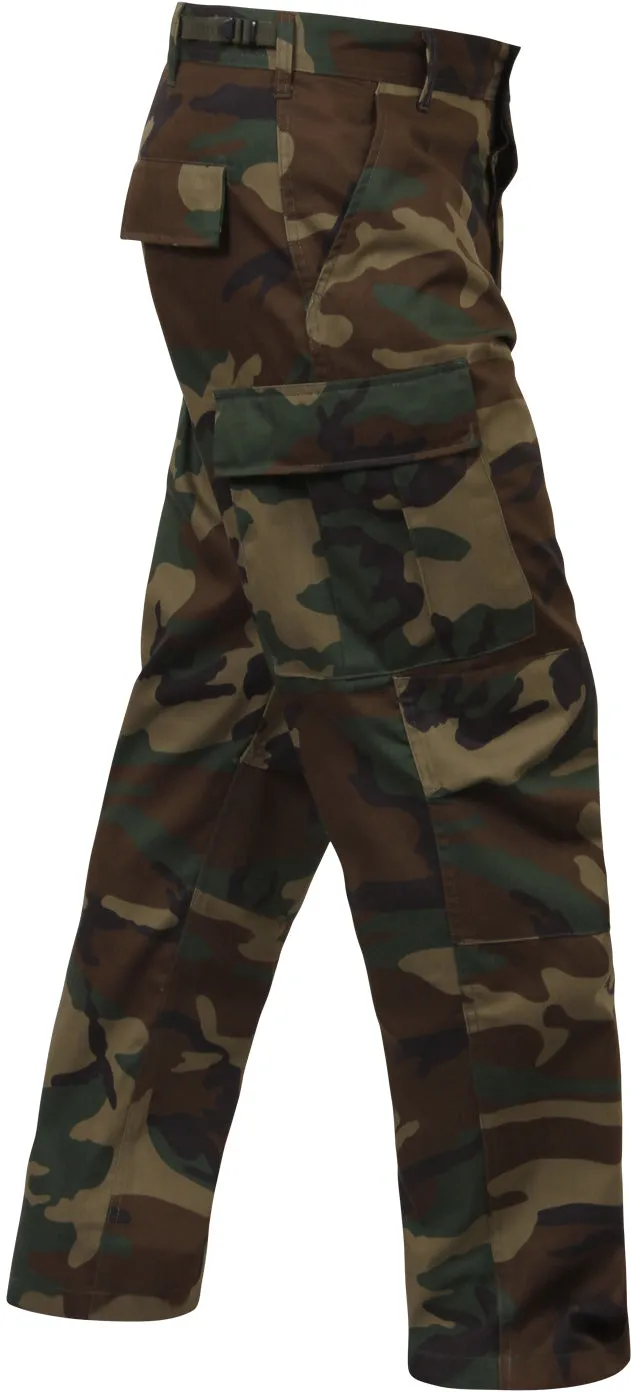 Woodland Camouflage - Military BDU Pants (Polyester/Cotton Twill)